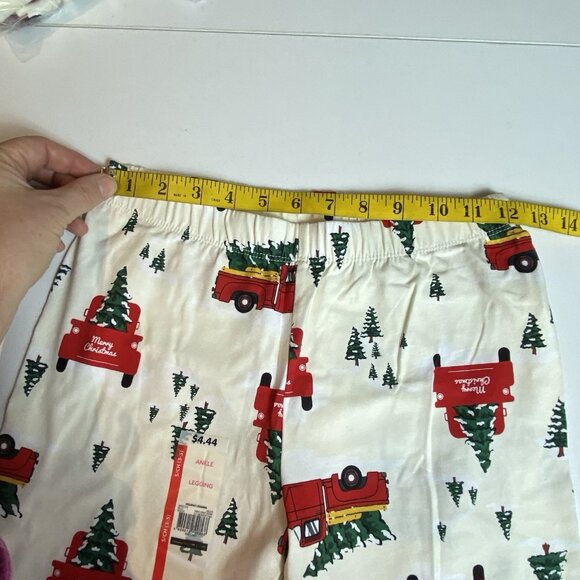 No Boundaries NOBO Juniors Christmas Tree Truck Holiday Ankle Leggings Sz S NWT - Picture 4 of 5